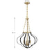 Savoy House 7-4866-4 Mercer 4-lt 20" Pendant