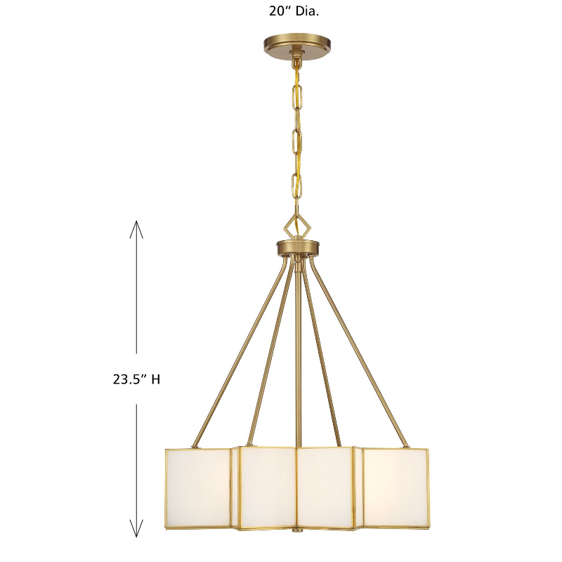 Savoy House 7-5988-3 Reiling 3-lt 20" Pendant - Warm Brass