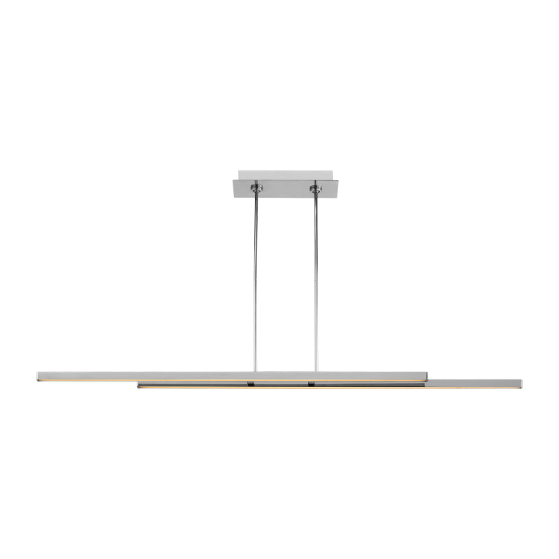Visual Comfort 700LSSTG260 Stagger 2 2-lt 60" LED Linear Suspension - Polished Stainless Steel