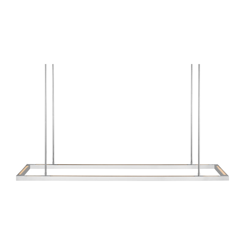 Visual Comfort 700LSSTG50 Stagger Halo 50" LED Linear Suspension - Polished Stainless Steel