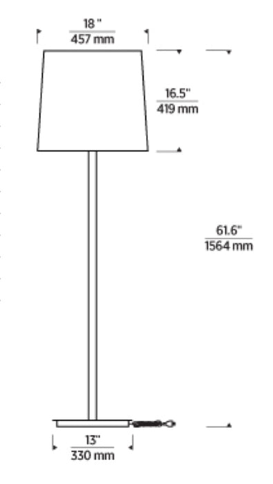Tech 700OPRTLUC92762 Lucia 1-lt 62" Tall LED Outdoor Floor Lamp