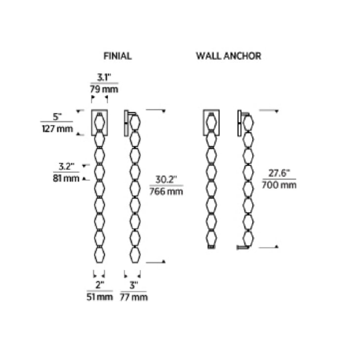 Tech 700WSCLR28 Collier 28 LED Wall Sconce