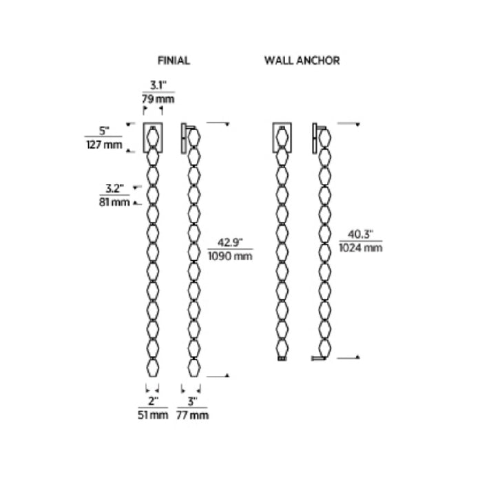 Tech 700WSCLR40 Collier 40 LED Wall Sconce