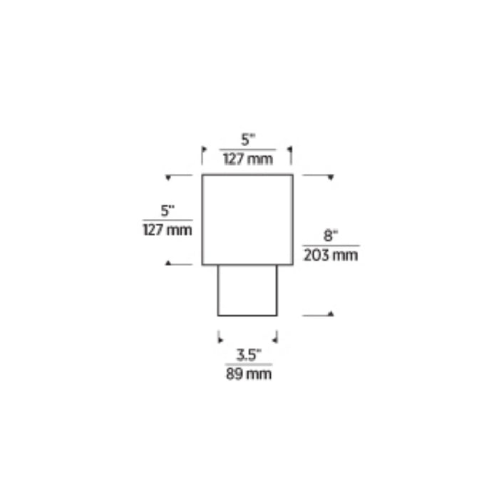 Tech 700OFMSQGE9275 Leagan 5" LED Flush Mount