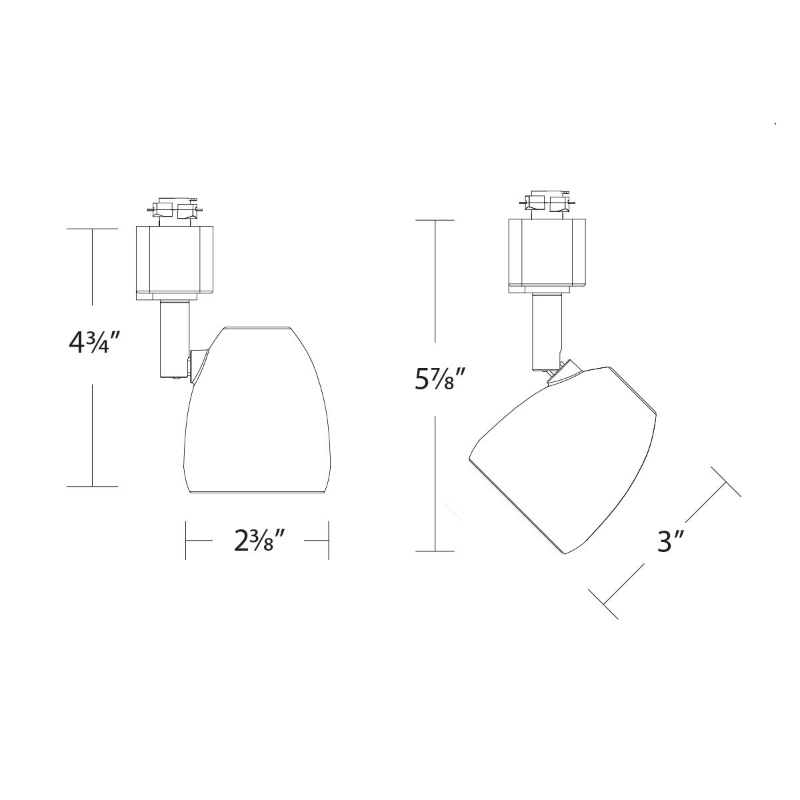 WAC L-7010 Bullet 9W LED Track Head, L Track, CCT Selectable