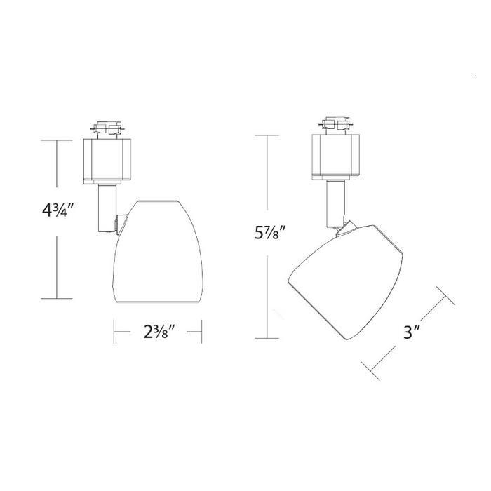 WAC H-7010 Bullet 9W LED Track Head, H Track, CCT Selectable