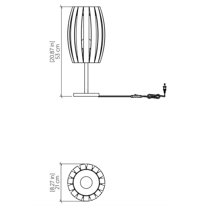 Accord 7011 Barrel 1-lt 21" Tall LED Table Lamp