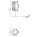 Accord 7011 Barrel 1-lt 21" Tall LED Table Lamp