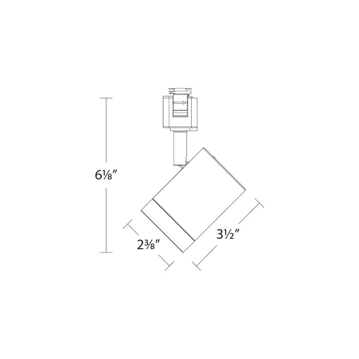 WAC H-7012 Ocularc 11W LED Track Head, H Track, CCT Selectable
