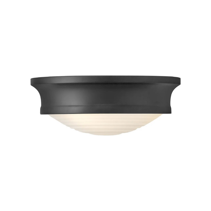 Hinkley 45123 Ellis 3-lt 14" LED Flush Mount - Black
