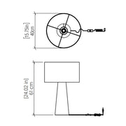 Accord 7026 Conical 1-lt 24" Tall LED Table Lamp