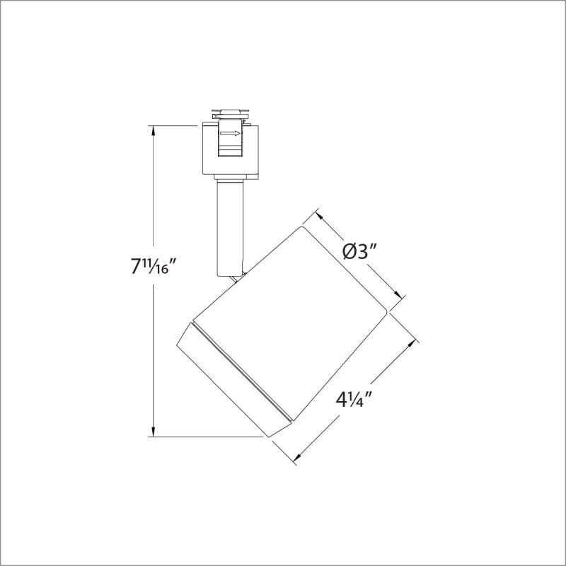 WAC 7030 Oculux 32W LED Track Head, 3000K