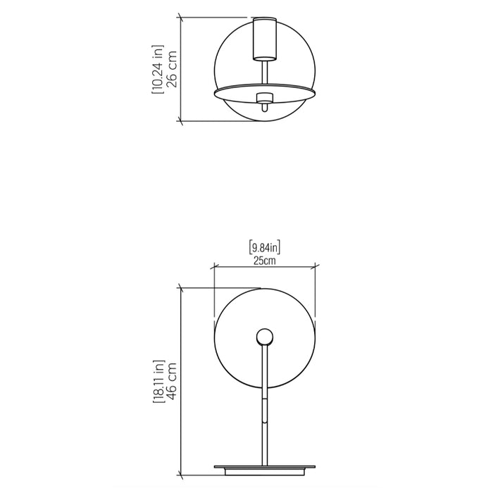 Accord 7057 Dot 1-lt 18" Tall LED Table Lamp