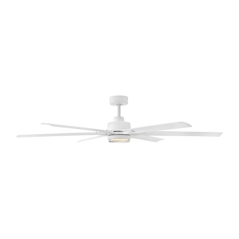 Hinkley 910566 Valor 66" Outdoor Smart Ceiling Fan with LED Light Kit - Matte White
