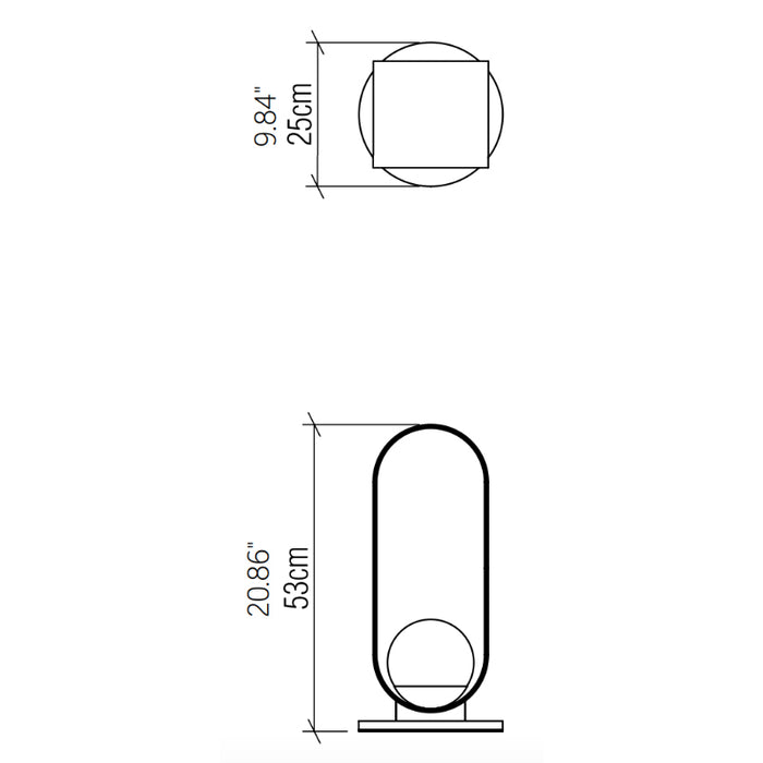 Accord 7064 Sfera 1-lt 21" Tall LED Table Lamp