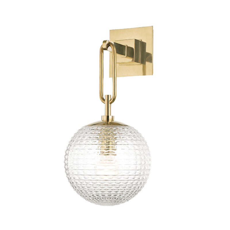 Hudson Valley 7101 Jewett 1-lt 17" Tall Wall Sconce-Aged Brass