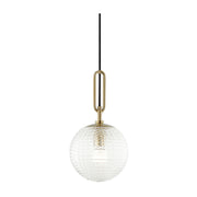 Hudson Valley 7110 Jewett 1-lt 8" Pendant-Aged Brass