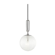 Hudson Valley 7110 Jewett 1-lt 8" Pendant-Polished Nickel