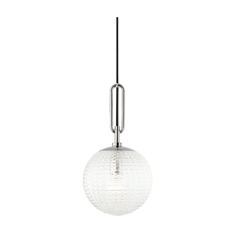 Hudson Valley 7110 Jewett 1-lt 8" Pendant-Polished Nickel