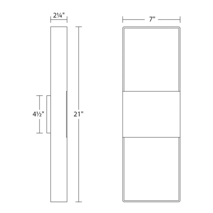 Sonneman 7204 Light Frames 21" Tall Up/Down LED Sconce