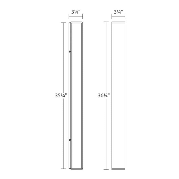 Sonneman 7256 Sideways 36" Tall LED Wall Sconce