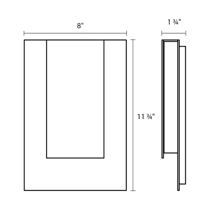 Sonneman 7264 Reveal Short 12" Tall LED Indoor/Outdoor Wall Sconce