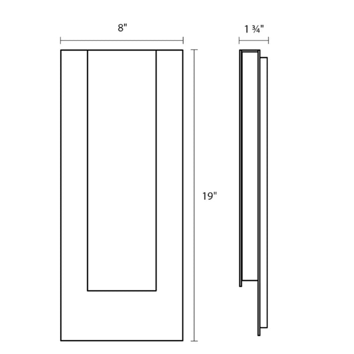 Sonneman 7265 Reveal 19" Tall LED Indoor/Outdoor Wall Sconce