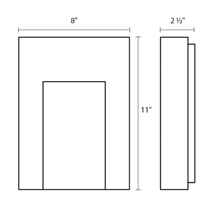 Sonneman 7266 Inset Short 11" Tall LED Wall Sconce