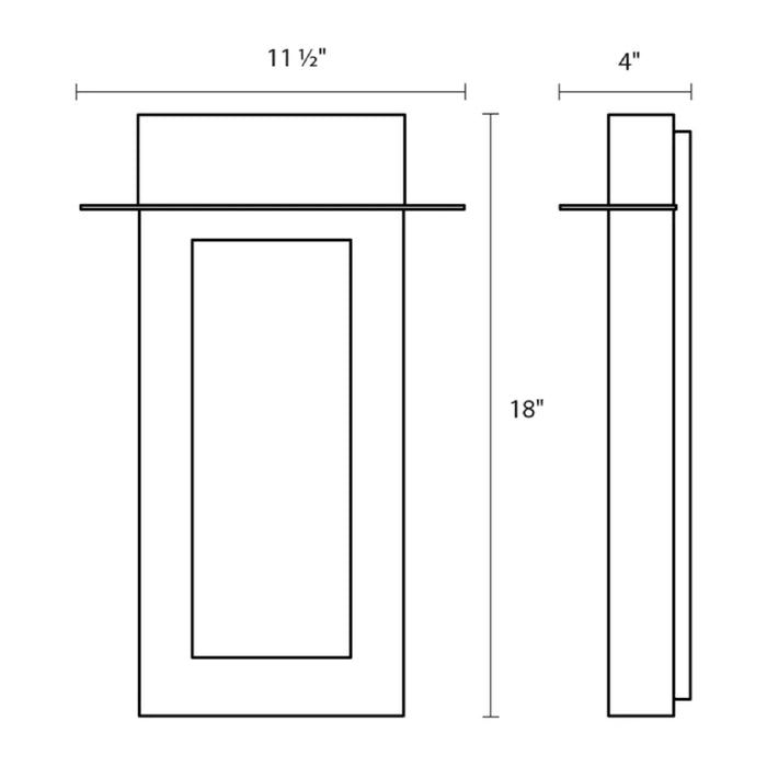 Sonneman 7270 Prairie 18" Tall Indoor/Outdoor LED Wall Sconce