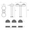 Sonneman 7306 Reals 18" Tall LED Double Bollard - Dome Cap / Lens
