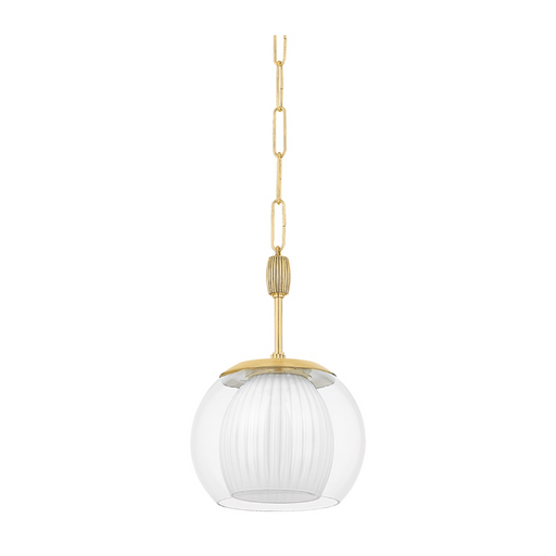 Hudson Valley 7310 Clementon 1-lt 11" Pendant - Aged Brass