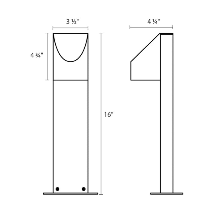 Sonneman 7311 Shear 16" Tall LED Bollard