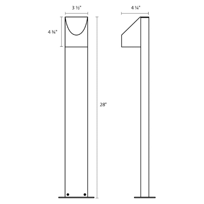 Sonneman 7313 Shear 28" Tall LED Bollard