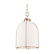 Hudson Valley 7314 Eldridge 1-lt 20" Pendant-Aged Brass