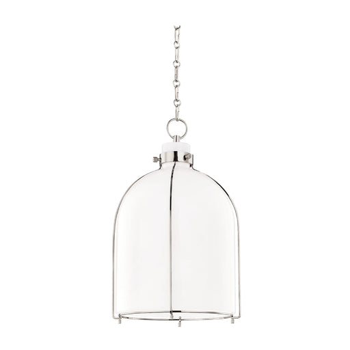 Hudson Valley 7314 Eldridge 1-lt 20" Pendant-Polished Nickel