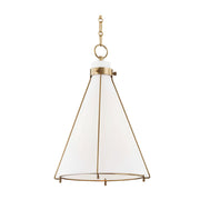 Hudson Valley 7316 Eldridge 1-lt 16" Pendant-Aged Brass