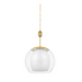 Hudson Valley 7317 Clementon 1-lt 17" Pendant - Aged Brass