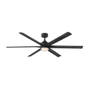 Hinkley 910566 Valor 66" Outdoor Smart Ceiling Fan with LED Light Kit - Matte Black