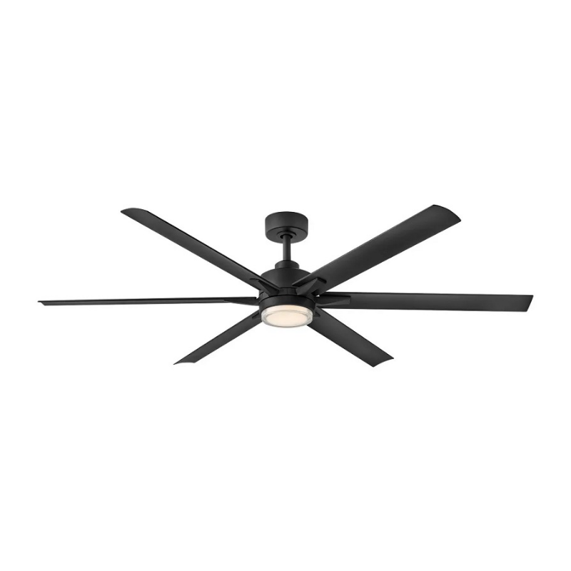 Hinkley 910566 Valor 66" Outdoor Smart Ceiling Fan with LED Light Kit - Matte Black