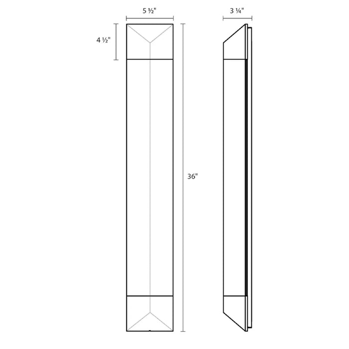 Sonneman 7334 Triform 36" Tall LED Indoor/Outdoor Wall Sconce