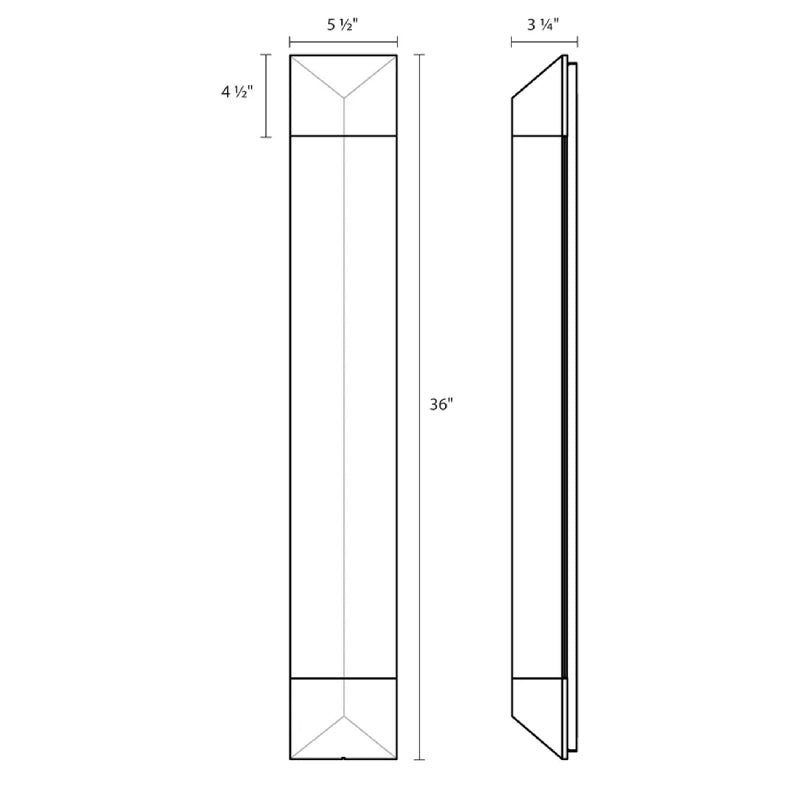 Sonneman 7334 Triform 36" Tall LED Indoor/Outdoor Wall Sconce