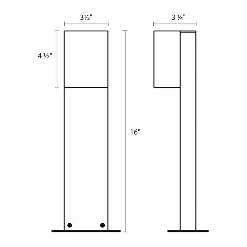 Sonneman 7341 Box 16" Tall LED Bollard