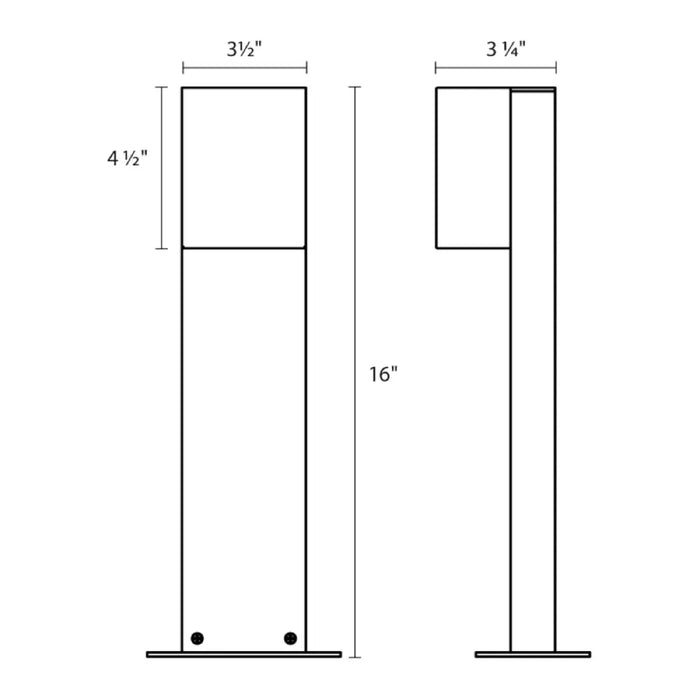 Sonneman 7341 Box 16" Tall LED Bollard