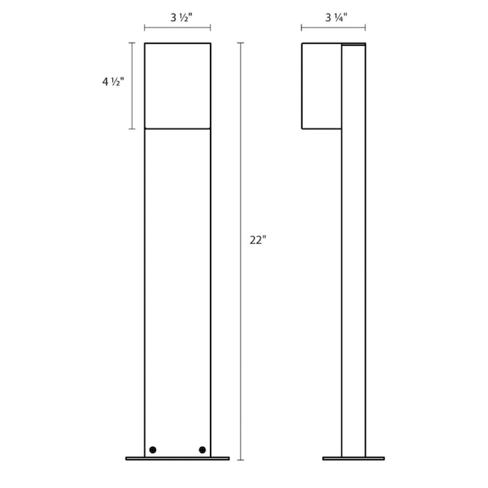 Sonneman 7342 Box 22" Tall LED Bollard