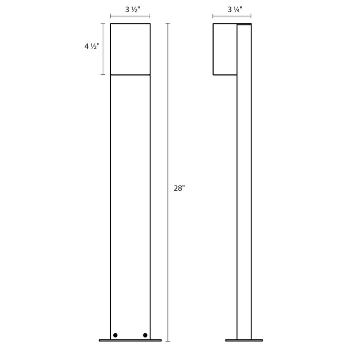 Sonneman 7343 Box 28" Tall LED Bollard