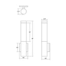 Sonneman 7370 Round Column 19" Tall Indoor/Outdoor LED Wall Sconce