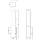 Sonneman 7380 Square Column 20" Tall Indoor/Outdoor LED Wall Sconce