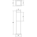 Sonneman 7381 Square Column 16" Tall Outdoor LED Bollard
