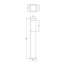 Sonneman 7382 Square Column 22" Tall Outdoor LED Bollard