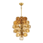 Fredrick Ramond FR46856 Perriand 40-lt 24" LED Chandelier - Unlacquered Brass